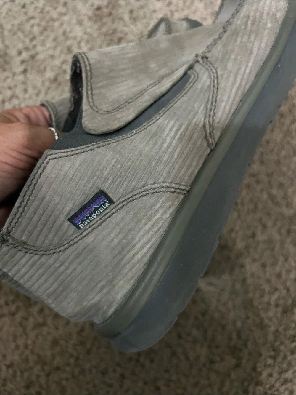 Men's Patagonia Maui Moc Casual Slip-On Moc Toe Shoes - Gray size 12